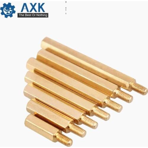 Circuit Spacer Nut Screws Cylinder Head Pcb Board Copper Brass Hexagon Pillar Sex Found Single Standoff 20pcs M2.5/m3/m4