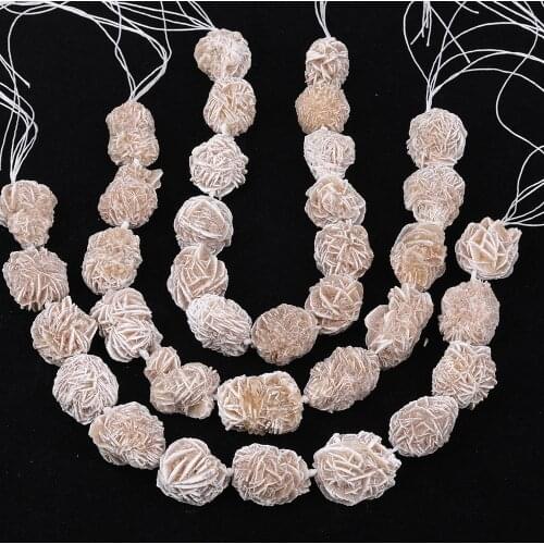 Full Strand Middle Drilled Natural Desert Rose Agates Chunky Nugget Loose Beads Pendant Necklace DIY Jewelry EF-CT-335AMGJ