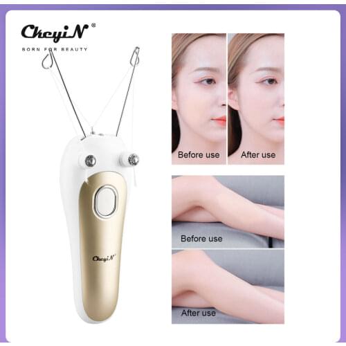 CkeyiN Electric Epilator Body Facial Hair Removal Hair Growth Inhibit Cotton Thread Epilator Women Shaver Face Shaving Machine50