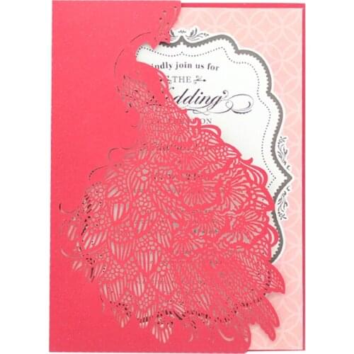 Quinceanera decorations paper crafts wedding party supplies laser cut peacock style wedding cards