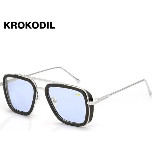 Men Women Vintage Steampunk Sunglasses Brand DesignerTony Stark Iron Man Goggles Retro Windproof Steam Punk Sun Glasses UV400