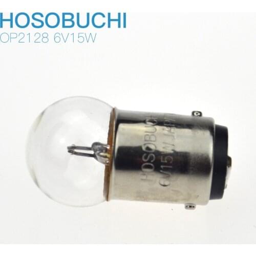 HOSOBUCHI OP2128 6V15W BA15D bulb,OP 2128 6V 2.5A 15W DC bayonet lamp