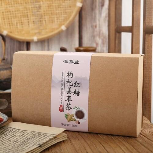 15 packs/box Brown sugar wolfberry ginger jujube tea combination health substitute flower and fruit tea