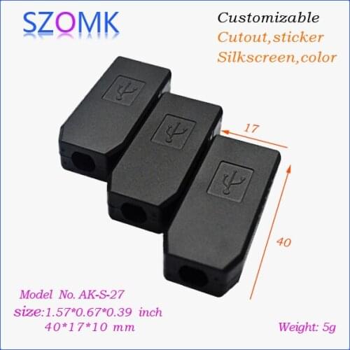 Electronics outlet enclosure (10 pcs) 40*17*10mm project case electronics enclosure handheld plastic enclosure