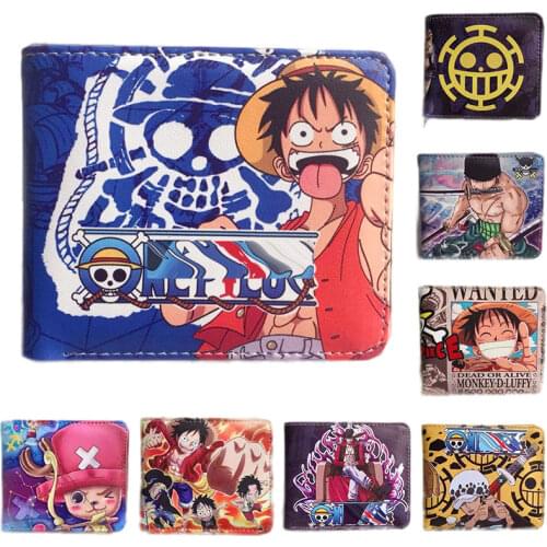 Cartoon Anime Trafalgar Law Chopper Roronoa Zoro Wallet Fashion PU Leather Purse Cosplay Short Wallets Gift