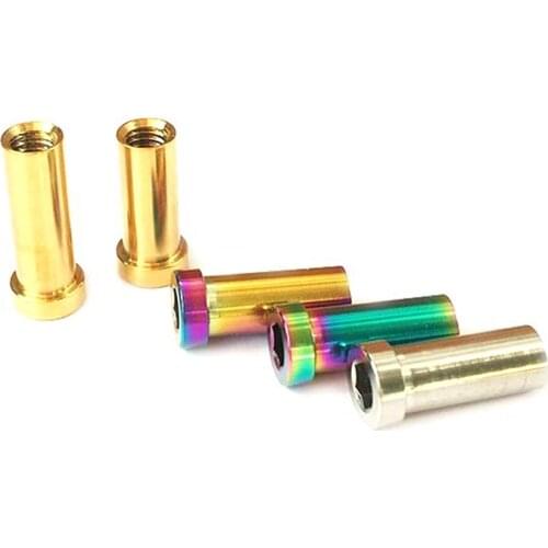 M6*1.0 Length 11.5/18.5/22/30/33mm Color Ti/Golden/Rainbow GR5 Titanium Pivot Nut For Road Bike Caliper Brakes