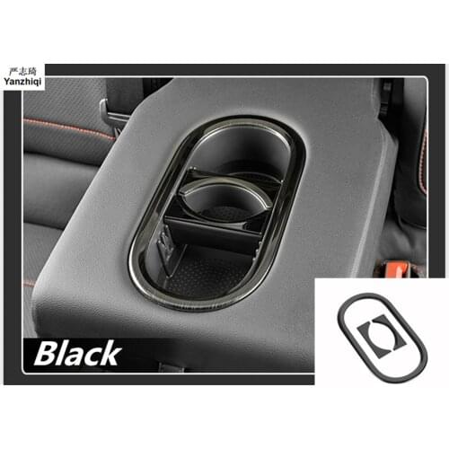 Stainless steel 3pcs/lot Car Rear Back Row Water Holder Cup Frame Cover Trim Accessories for VW Volkswagen T-Roc 2017-2018