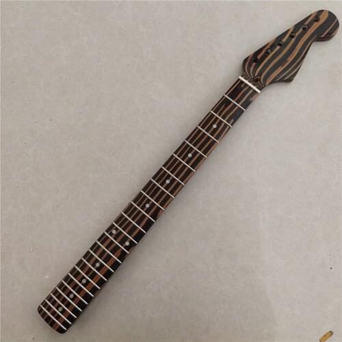 New zebra wood Electric Guitar neck 22 frets parts gloss