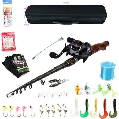 NEW Fishing rod with fishing tackle bag and reel Casting Ros set Travel lure Trout telescopic fishing rod Lure Weight 5-20g