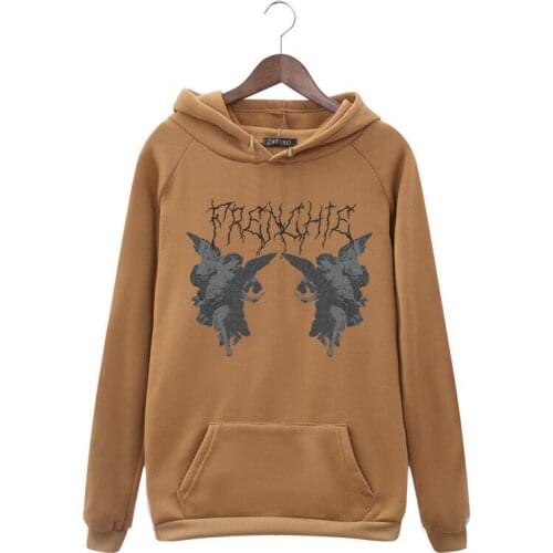 2021Y2K Autumn/winter New Style Ladies Hoodie Universal 90s Angel Trend Long-sleeved Pullover Gothic Retro Style 90S Jacket