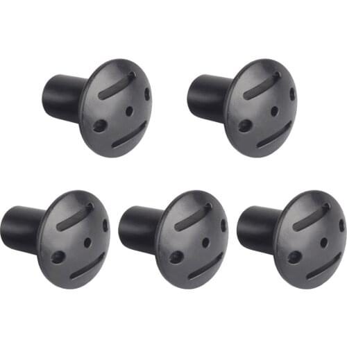 Wholesale 5pcs Trekking Stick Pole Tip Cover Protector Tent Support Rod Top Cap Black Outdoor Hiking Camping Climbing Accessory