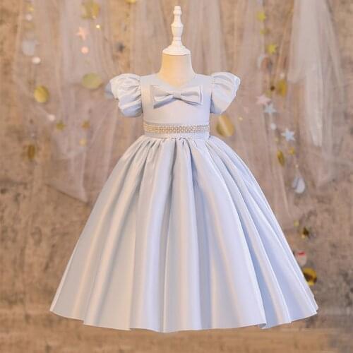 Girl Piano Performance Dress Baby Luxury Evening Dress Girls Banquet Formal Wear Kids Clothes Wedding Romantic Bridesmaid Dresse