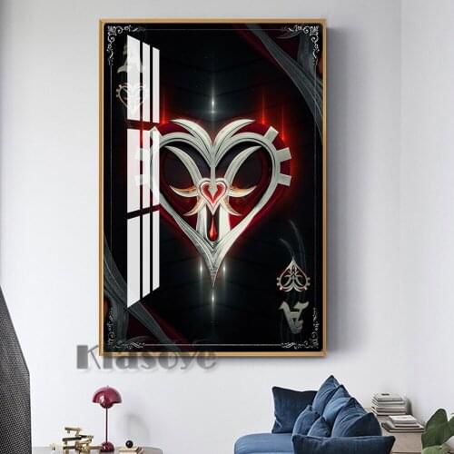 Poker Card Ace Heart Poster Modern Abstract Canvas Painting Print Art Living Room Home Decor Bar Pub Club Wall Hanging Picture