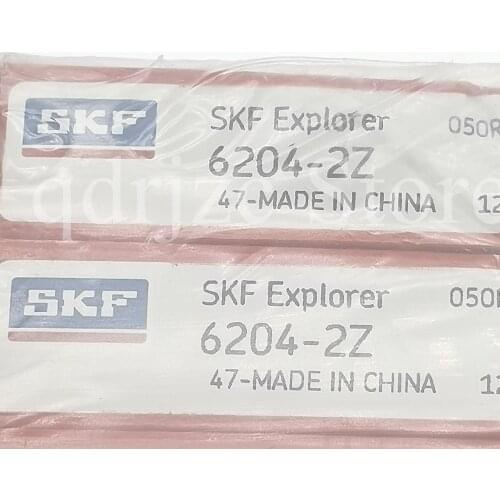 (2 PCS)SKF Deep groove ball bearings 6204-2Z = 6204ZZCM 6204Z 80204 20mm X 47mm X 14mm
