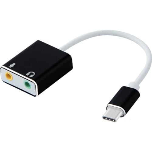 USB3.1 Type-C Splitter Audio Cable Adapter Type C to 3.5mm Jack Earphone & Microphone USB C Splitter For HUAWEI Matebook Android