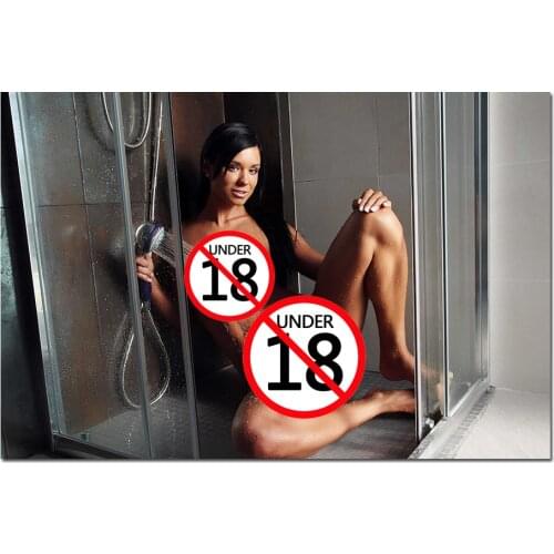 Hot Model in the Bathroom Canvas Wall Art Posters and Prints Modern Painting for Home Decor Bedroom Decoration