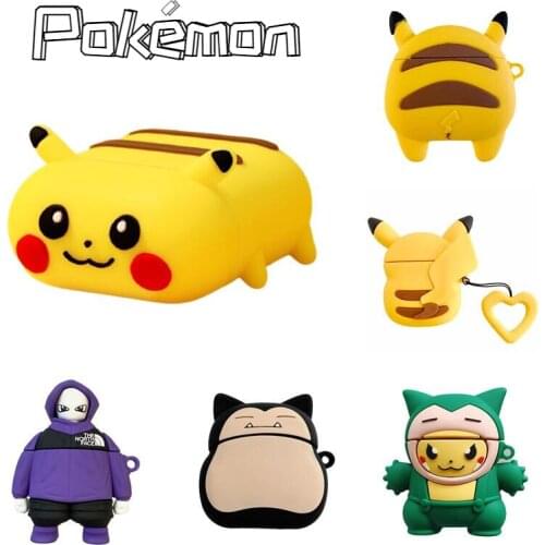 Anime Pokemon Pikachu Silicone Earphone Cover for Apple AirPods 1 2 Pro Scratch-resistant Cartoon Cover fashion Phone Accessorie