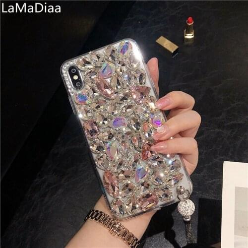 Luxury Bling Jewelled Rhinestone Crystal Diamond Soft Phone Case For SamsungA3 A5 A7 2017 A9 A8 A6 PLUS 2018 A50 A70 A80 A51 A71