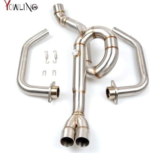 Stainless Steel Motorcycle R3 mid exhaust pipe middle exhaust pipe Exhaust middle for Yamaha R3 YZF-R3 YZFR3 2014 2015 2016