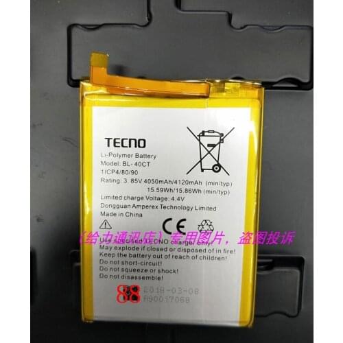 High Quality 4050mAh BL-40CT battery for TECNO BL-40CT mobile phone battery