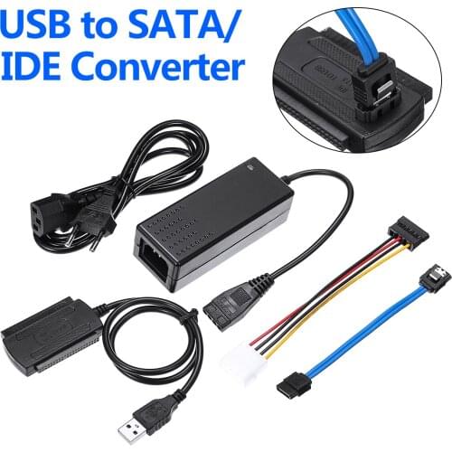 High Speed USB 2.0 to IDE/SATA Adapter Power Supply Optical Drive Converter Cable For 2.5/3.5 Inch Laptop Hard Drives
