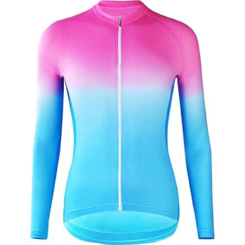 Cycling Jersey Womens Long Sleeve Orange Polysters Bicycle Cycling Sportswear Women Tops Autumn Winter Jerseys For Women Shirts