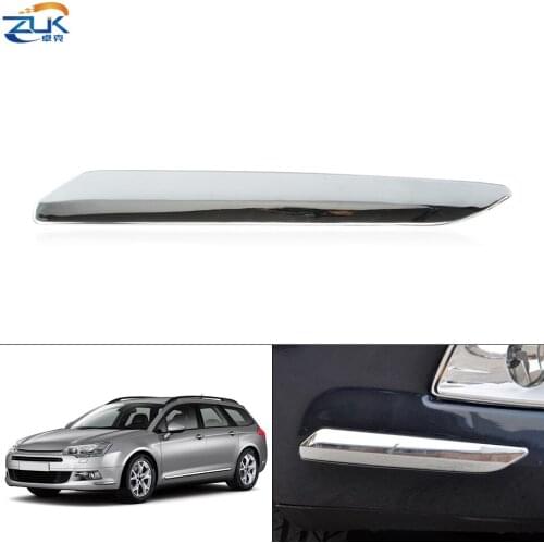 ZUK Chrome Front Rear Bumper Garnish Strip Anti-scratch Decoration Chroming Trim Cover For Citroen C5 2008 2009 2010 2011 2012