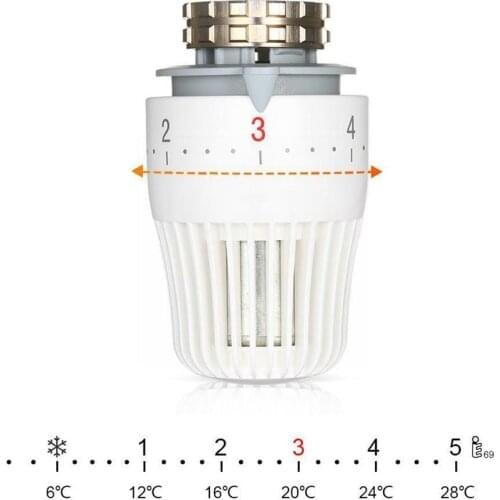 1pc Thermostatic Radiator Valve Automatic Radiator Control Handwheel Valve Thermostatic Adjustment Temperature Valve Valve Q3V4