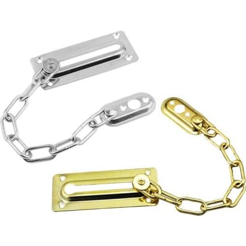 1pcs Stainless Steel Door Safety Guard Chain Gold Silver Security Home Chain Lock Guard Cabinet Latch