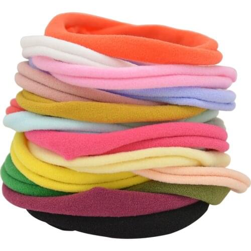 10pcs/lot Nude Soft Baby Nylon Headbands Soft Traceless Wide Stretchy Head bands For Girls Base Head Wear Hair Accessories