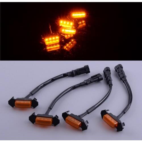 4Pcs Car Amber Lens Grille LED Light Lamp Raptor Style Fit for Toyota Tacoma 2016 2017 2018 2019 2020 2021