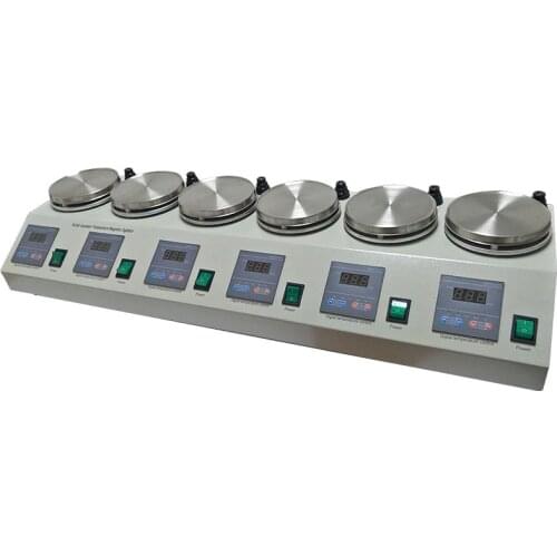 6 Heads Multi unit units Digital Thermostatic Magnetic Stirrer Hotplate mixer 110V or 220V