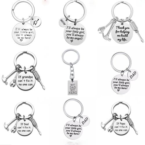 1pcs Dad Father Gifts Keychain From Daughter Father Day Birthday Gift For Father Daddy Thanksgiving Day Jewelry Present To Papa