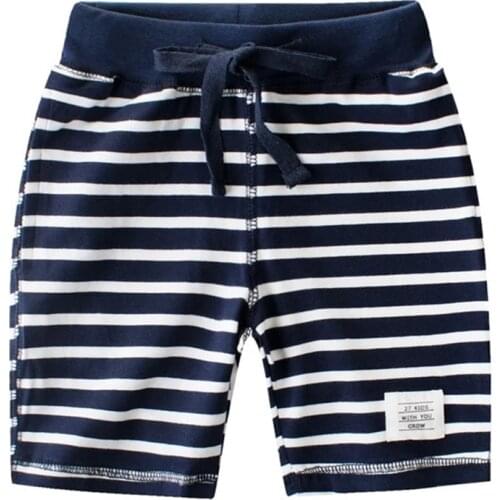 Baby Boys Striped Shorts Children Summer Beach Loose Shorts Casual Pants Cotton Comfortable For Kids 2-7Yrs
