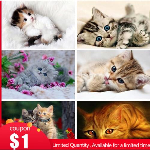 EverShine Diamond Painting Cat Cross Stitch Diamond Embroidery Animals Sale Rhinestones Art Gift Bead Picture Kits Wall Decor