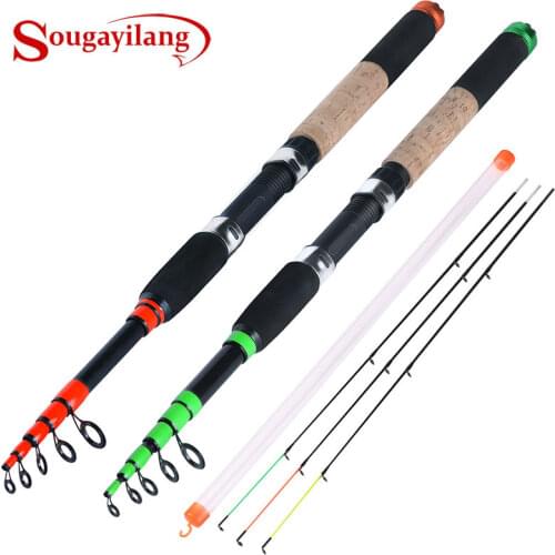 Sougayilang 3m Feeder Fishing Rod Telescopic Cork Handle Carbon Fiber Fishing Rod Spinning Carp Fishing Rod Tackle Pesca