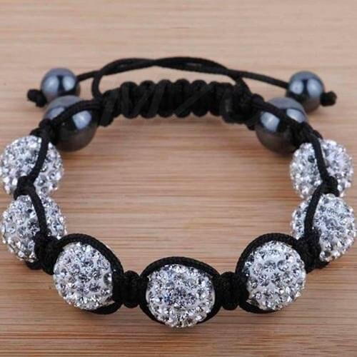 Gdf23 e 10mm 7x Micro Pave CZ Disco Ball Beads Bracelet NN8900 Free Shipping Crystal Bracelets Jewelry