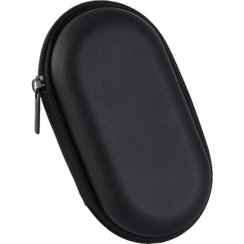 Hot Sale Black Oval For Headphone Case Protective Usb Cable Organizer Box S/L Size Earphone Bag DropShipping