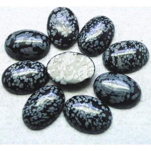10PCS Nature Snowfalke Obbistan Stone Cabochons NO hole Size 18X25MM Oval Shape Loose Beads Accessries Free Shipping Wholesale