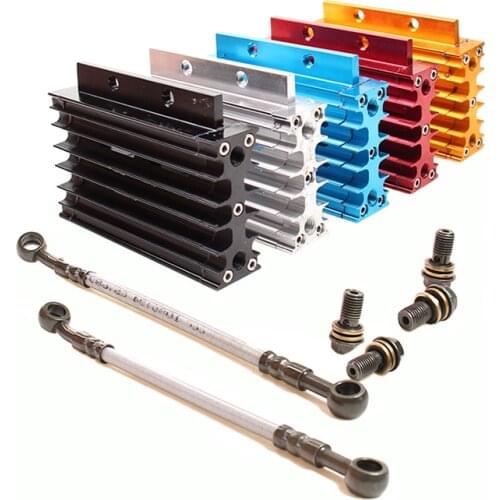 CNC Oil Cooler Kit Radiator Aluminium Adapter Engine Cylinder Cover Cooling For ATV Pit Dirt Bike motocross motocycle 50CC-125CC