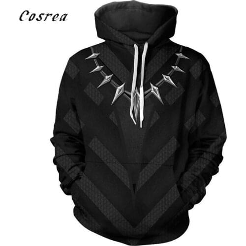 Movie Endgame Black Panther Cosplay Costumes Coat Jacket Sweater T-shirt Coat Hoodie Sweatershirts Halloween Men Women