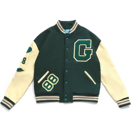 Hip Hop Varsity Jacket Mens Furry Letters Embroidery Patchwork College Jackets Womens Harajuku Fashion Baseball Coats Unisex