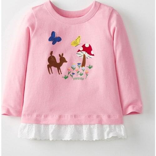 Little maven Girls' Printed T-Shirts