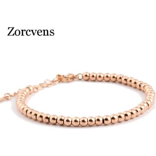 ZORCVENS 2020 Fashion Women Bracelet jewelry stainless steel 5mm beads Bracelets& Bangles