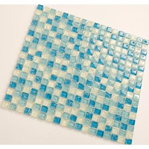 White stone mixed ice crackle clear glass mosaic bathroom mosaic tiles kithcen backsplash white mixed clear glass stone mosaic