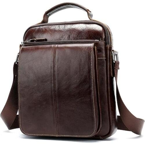 100% genuine leather men shoulder bag crossbody bags for men high quality bolsas fashion messenger bag
