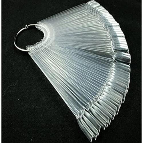 False Nails Tips Display Transparent Color Card Practice Chart With Ring Polish Palette Stand Nail Manicure Tools