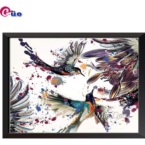 5D DIY Square Diamond Paintings Cross Stitch Colorful Hummingbird Embroidery Birds Full Square Kits Diamond Mosaic Handicraft