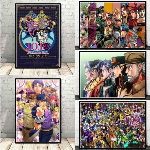 JoJo s Bizarre Adventure Hot Japan Anime Action Wall Art Picture Posters and Prints Canvas Painting for Room Home Decor