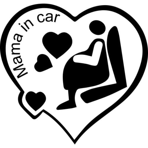 14cm * 14cm New Dazzling Mother In The Car Shape Waterproof Car Stickers Pvc Personality Auto Stickers Accessories Decals